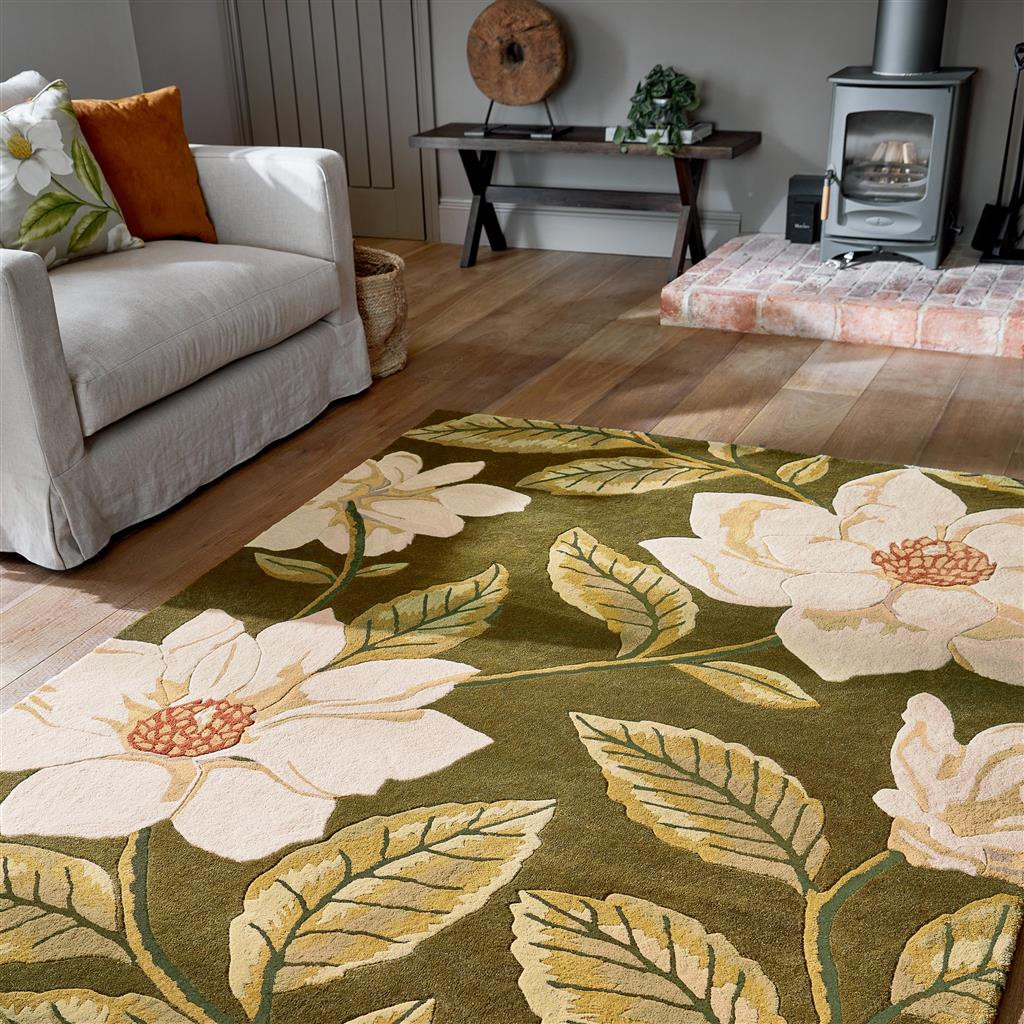 Sanderson Grandiflora Olive 145607